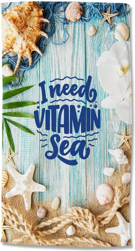 Good Morning strandlaken Sea - Polyvelours (100x180 cm)