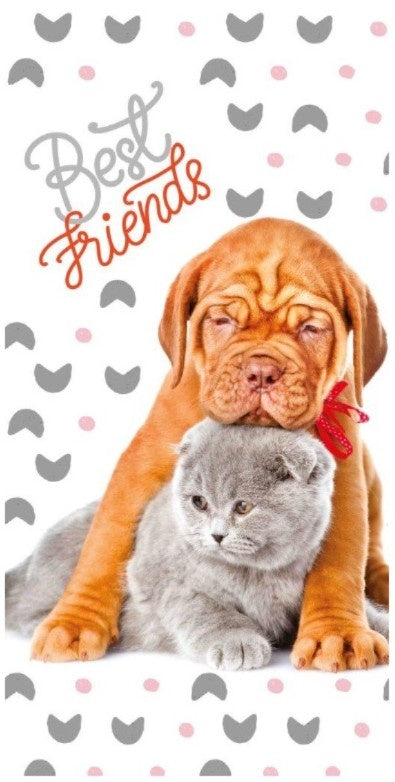 Animal Love strandlaken Best Friends - Katoen (70x140 cm)