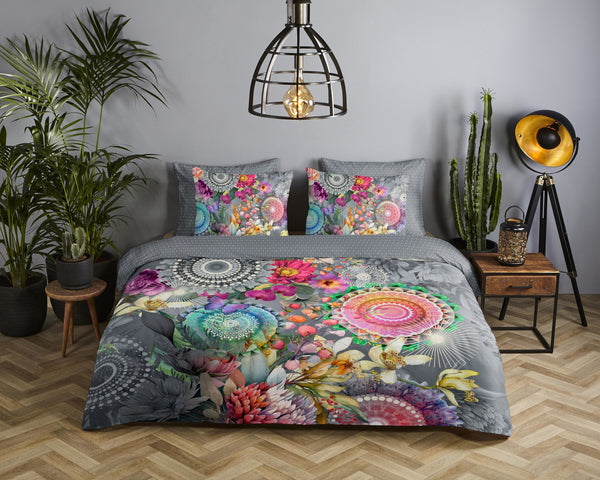 HiP dekbedovertrek Olinga Grey - katoen satijn