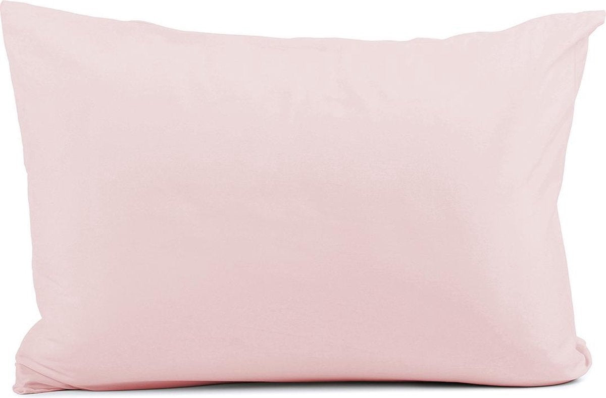Decoware gekleurd hoofdkussen - roze/ecru - 60x70 cm - 600 gram