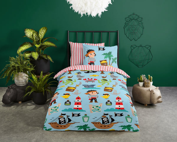 Good Morning Kinderdekbedovertrek Caribbean - katoen - eenpersoons (140x220 + 60x70 cm)