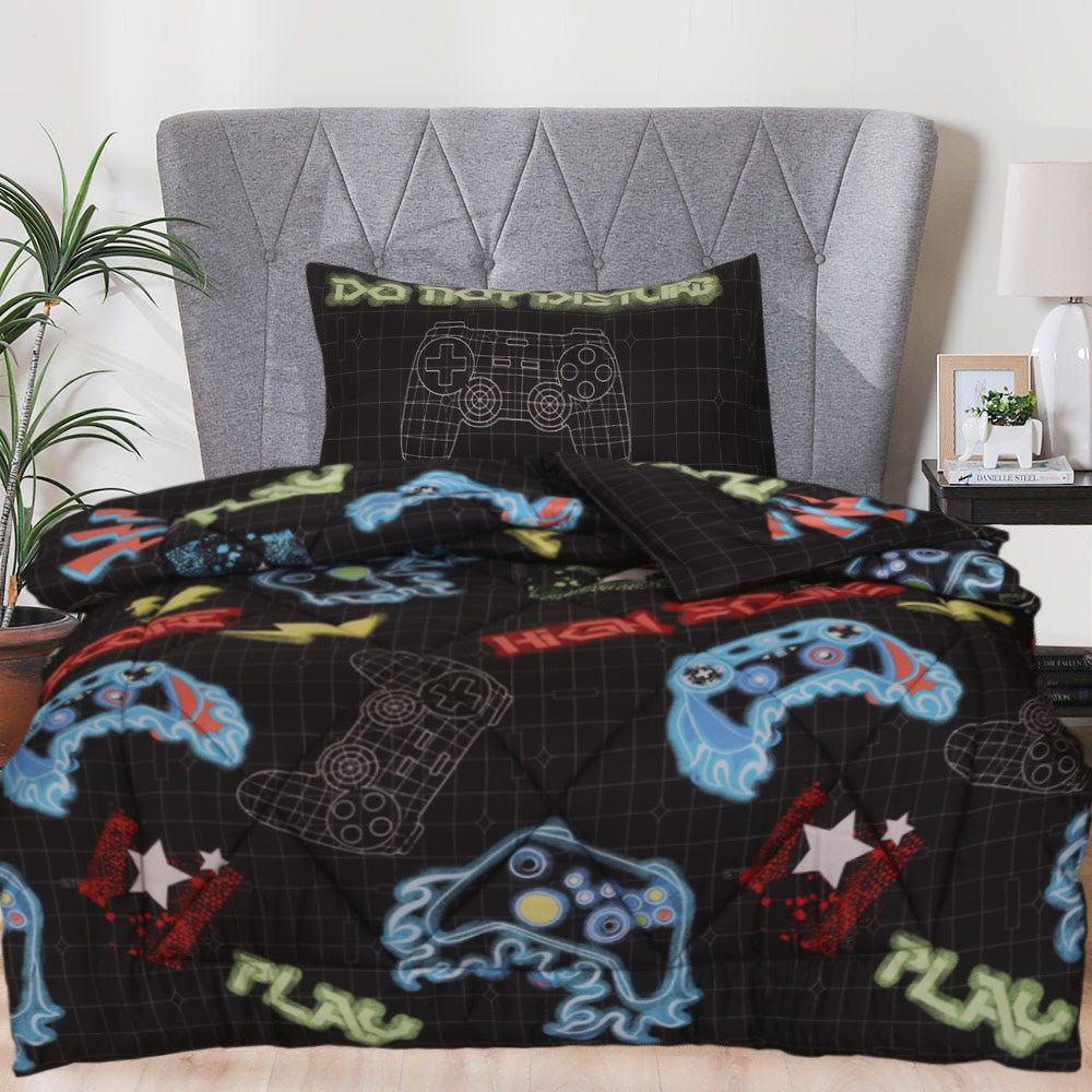 Decoware dekbed zonder overtrek plus kussensloop - Gamer - 120x150 + 40x60 cm