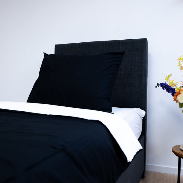 Decoware® dekbedovertrek double face - Zwart - Wit - katoen