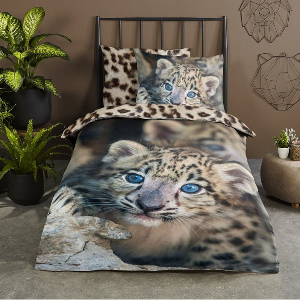 Pure kinderdekbedovertrek Panter - microvezel - eenpersoons (140x220 + 60x70 cm)