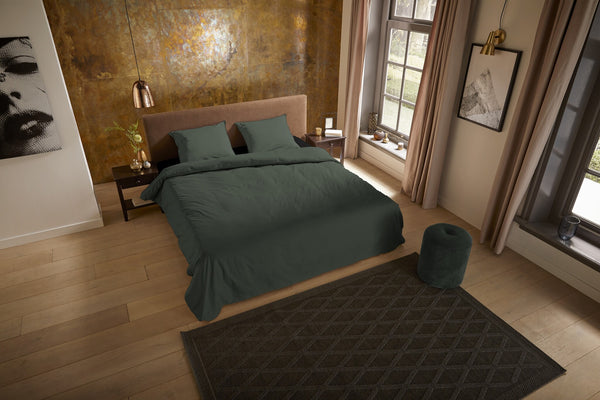 Pure dekbedovertrek Uni Groen - Microvezel
