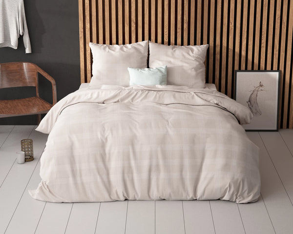 Sleeptime dekbedovertrek Mirela - Zand - Polykatoen