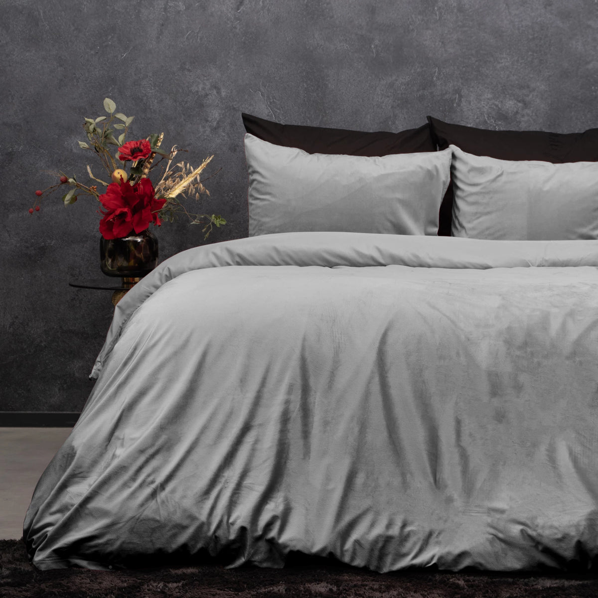 Sleeptime dekbedovertrek Velvet - Uni grijs