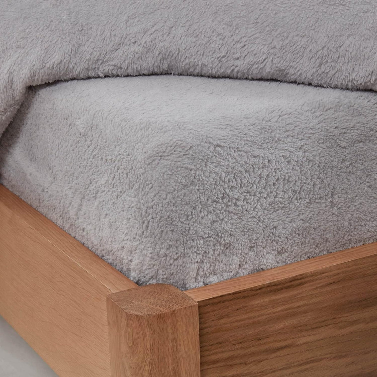 Decoware teddy fleece hoeslaken - grijs